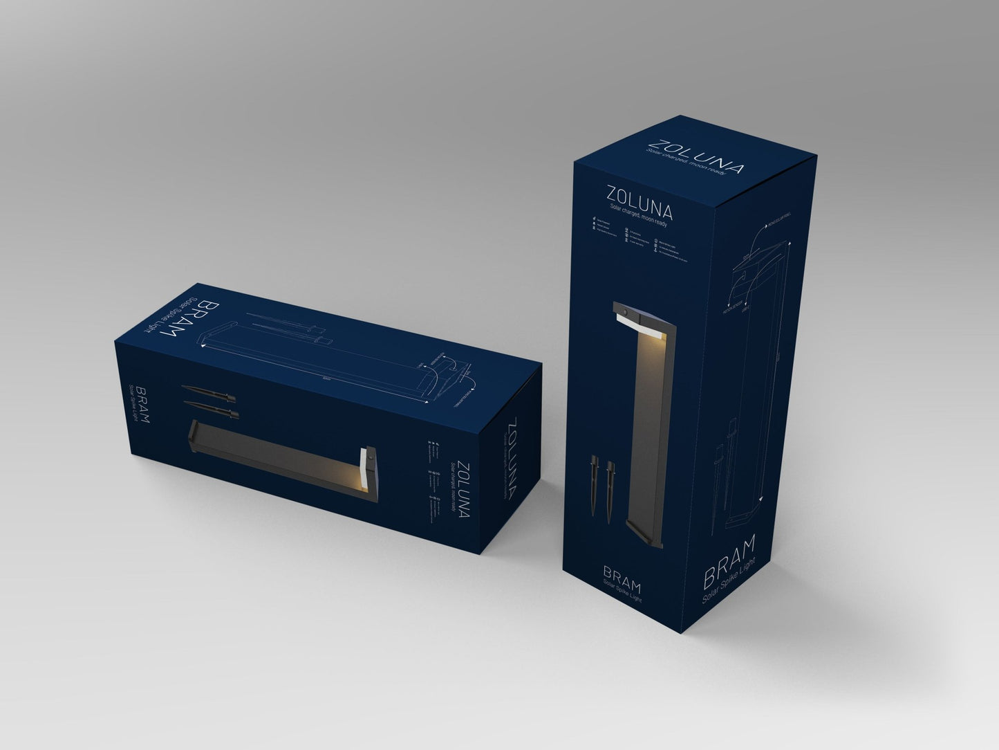 2x Solar Spike Light Bram - ZOLUNAZOLUNA