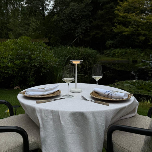 Solar Tafellamp Bobbie WIt | Touch Dimbaar - 8 branduren - USB laadoptie - extra warm wit - ZOLUNAZOLUNA