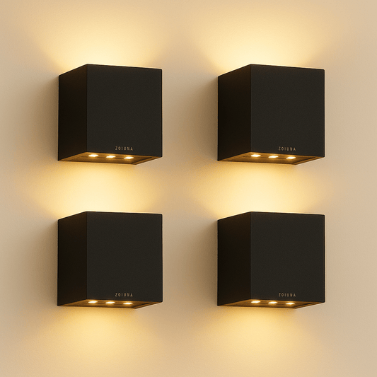 4x Solar Wandlamp Marga Square - ZOLUNAZOLUNA