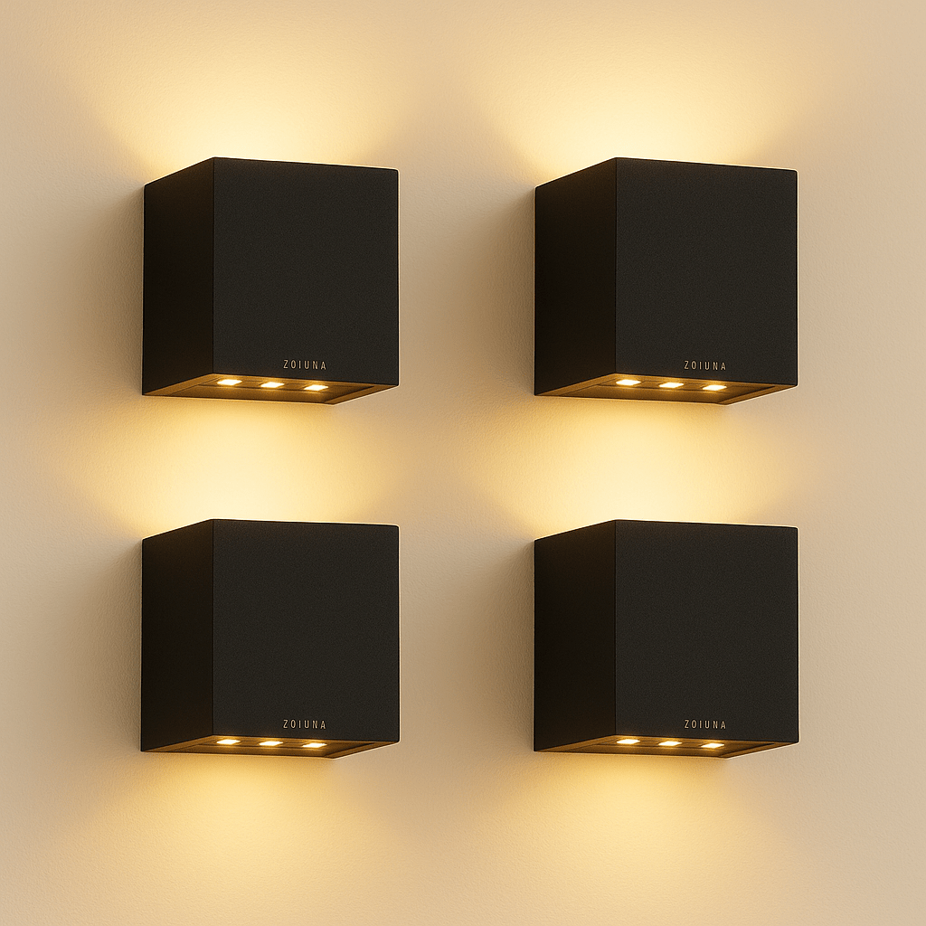 4x Solar Wandlamp Marga Square - ZOLUNAZOLUNA