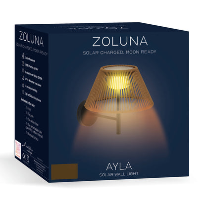 Solar Wandlamp AYLA | Warm Wit - dimbaar - afstandsbediening