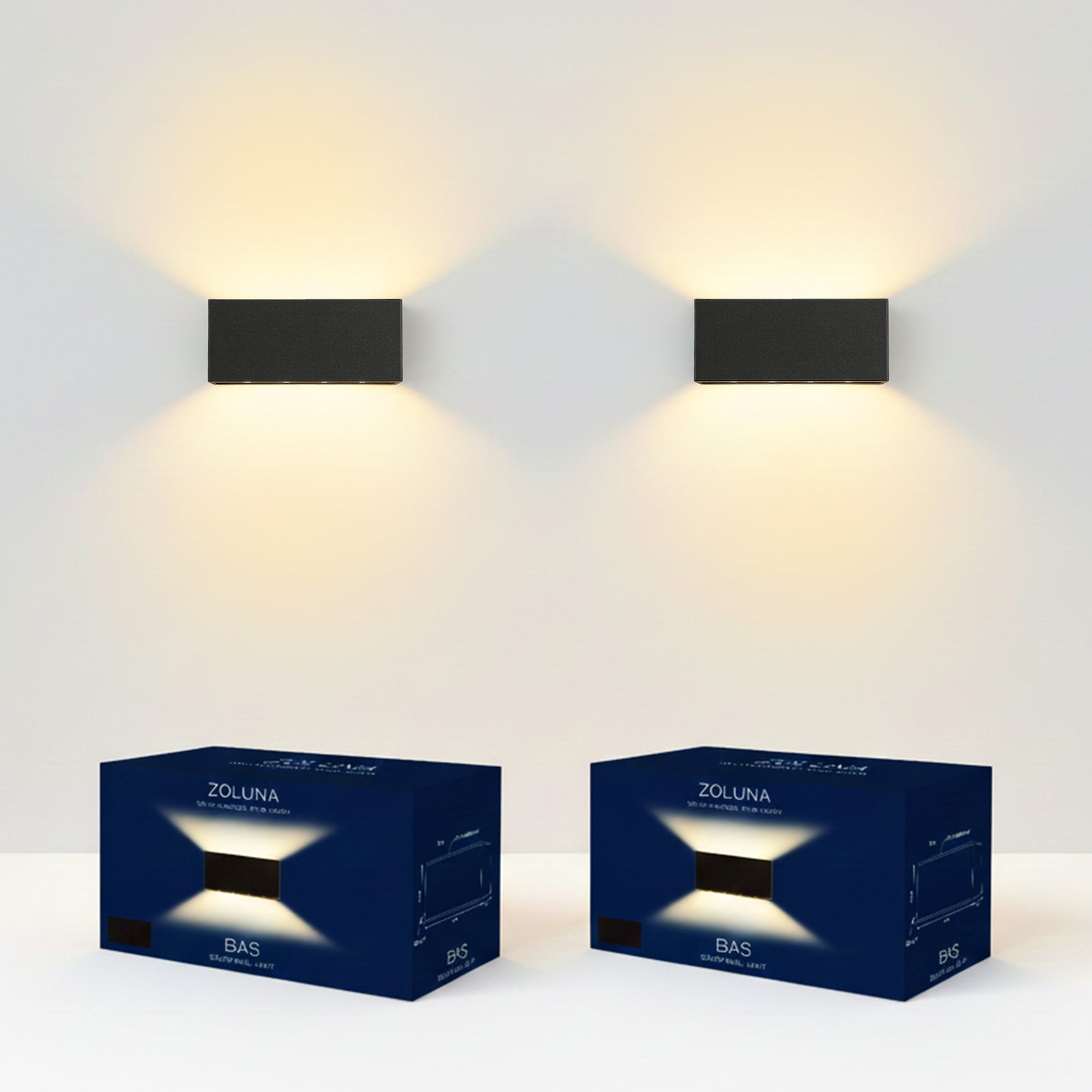 2x Solar Wandlamp BAS