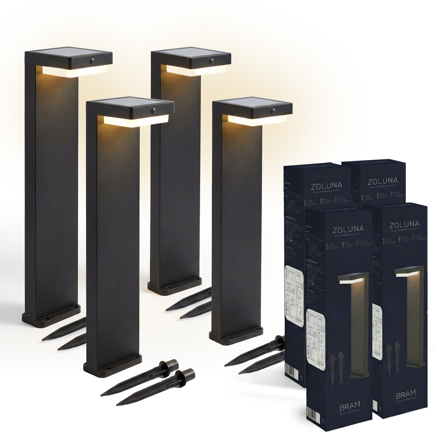 4x Solar Priklamp BRAM