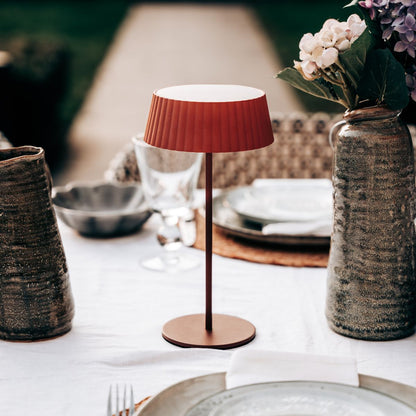 Solar Table Lamp JYP Rusty Red - USB Rechargeable - Warm Light - 30 hours of light - Heavy