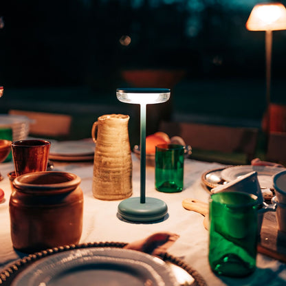 Solar table lamp Bobbie Fresh Green - USB rechargeable