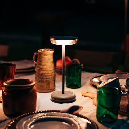 Solar Table Lamp Bobbie Cappuccino - USB Rechargeable