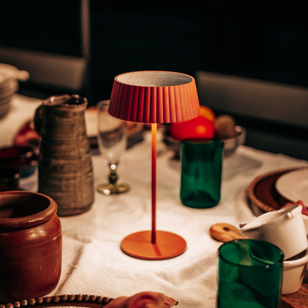 Solar Table Lamp JYP Rusty Red - USB Rechargeable - Warm Light - 30 hours of light - Heavy