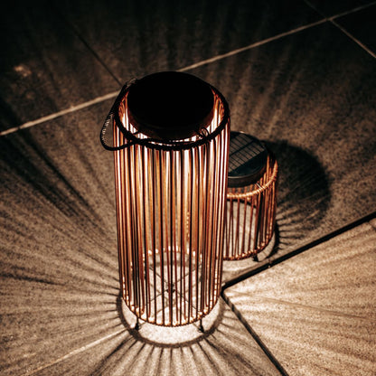 Lanterne solaire Luca Grande Chêne clair | Rechargeable par USB - Intensité variable - 30 heures d'autonomie