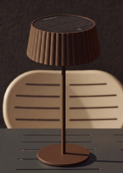 JYP Brown – Oplaadbare Solar Tafellamp met Dimfunctie