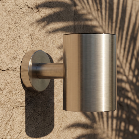 Noor Solar Wall Lamp | Stainless Steel - Up &amp; Down - 2 Functions
