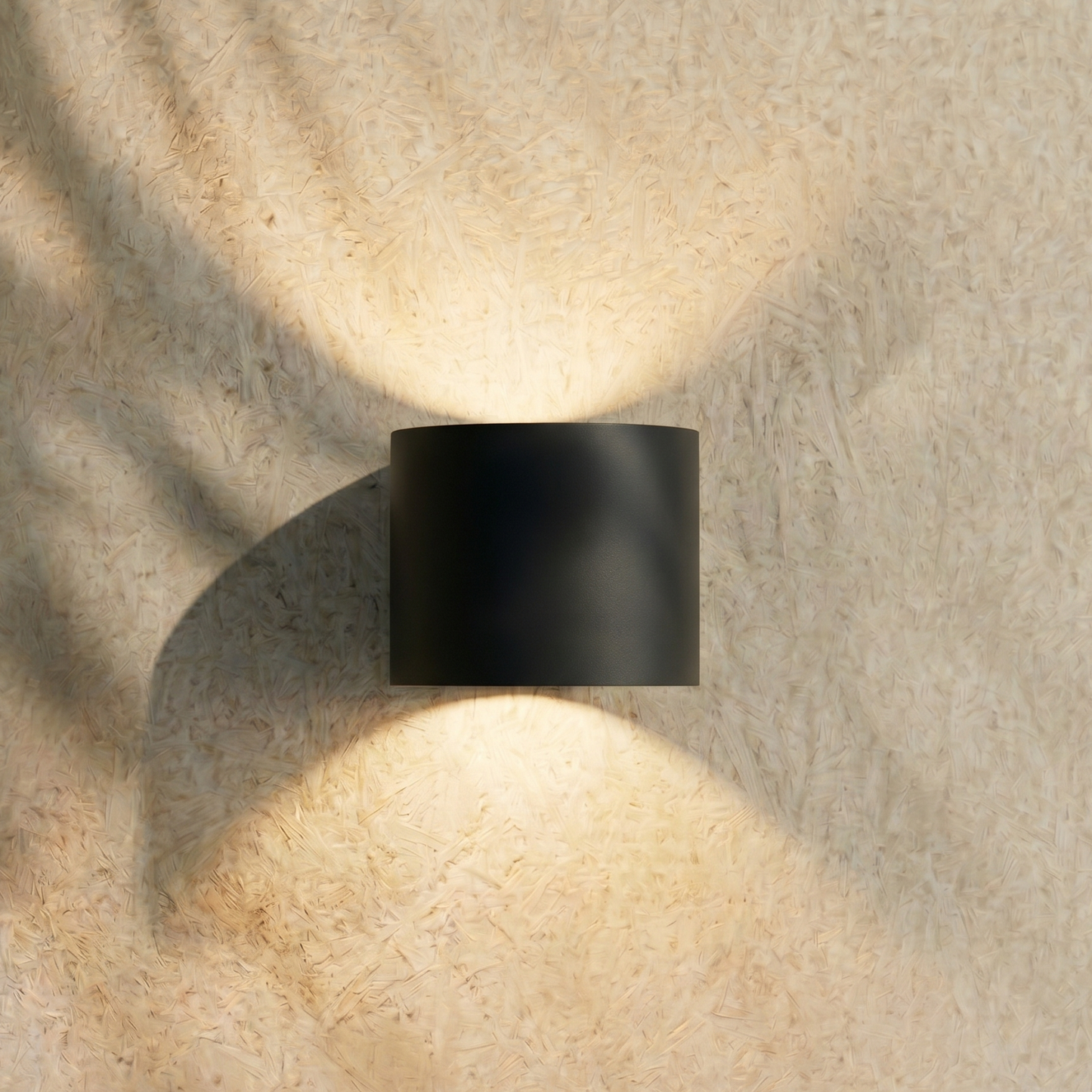 Applique solaire Marga Ronde | Blanc Chaud - Haut & Bas - 2 fonctions - Aluminium