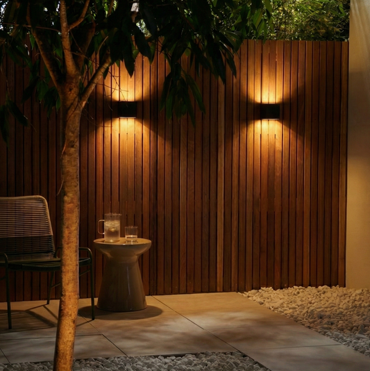 Marga Square Solar Wall Lamp | Warm White - Up &amp; Down - 2 functions