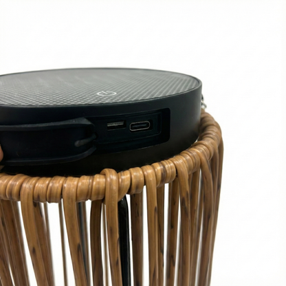 Lanterne solaire Luca Grande Chêne clair | Rechargeable par USB - Intensité variable - 30 heures d'autonomie