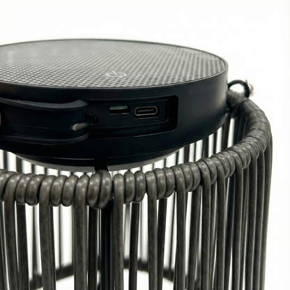 Solar Lantern Luca Deep Coal | USB Rechargeable - Dimmable - 30 hours of light