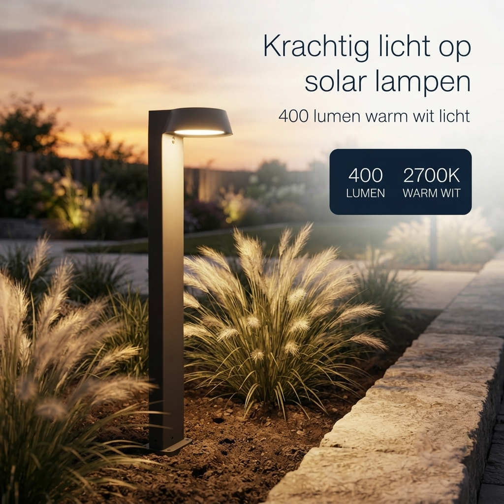 OLIVIA – Krachtige Solar Tuinlamp met Bewegingssensor