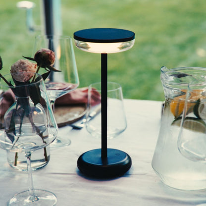 Solar Table Lamp Bobbie Black | Touch Dimmable - up to 30 hours of light - USB charging option - extra warm white