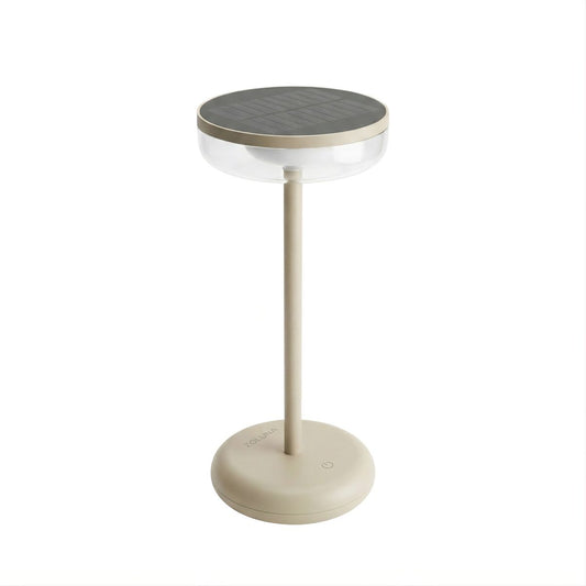 Bobbie Sand Solar Table Lamp | Touch Dimmable - 8 hours of use - USB charging option - extra warm white