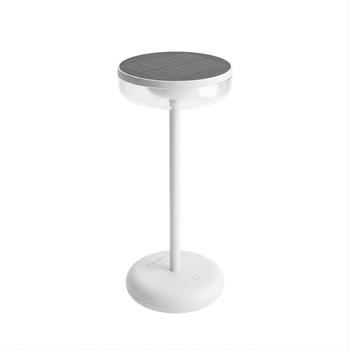 Solar Table Lamp Bobbie White | Touch Dimmable - up to 30 burning hours - USB charging option - extra warm white
