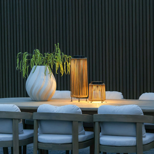 Solar Floor Lamp Luca Light Oak | Usb Oplaadbaar - Dimbaar - Tot 30 branduren