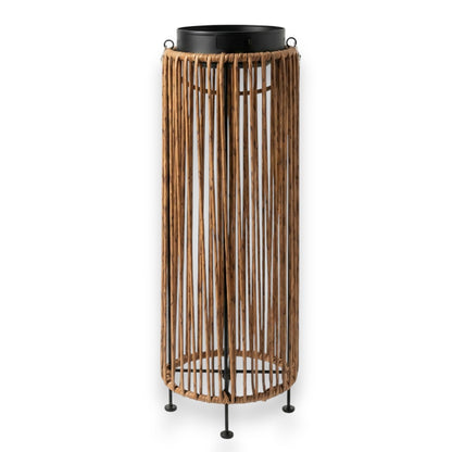 Lanterne solaire Luca Grande Chêne clair | Rechargeable par USB - Intensité variable - 30 heures d'autonomie