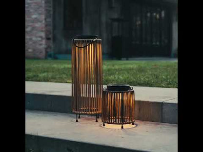 Solar Floor Lamp Luca Light Oak | USB Rechargeable - Dimmable - Up to 30 Hours Burn Time
