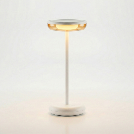 Solar Tafellamp Bobbie WIt | Touch Dimbaar - 8 branduren - USB laadoptie - extra warm wit