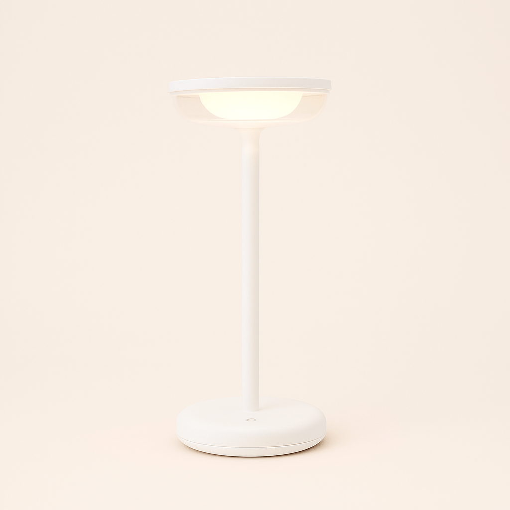 Solar Tafellamp Bobbie WIt | Touch Dimbaar - 8 branduren - USB laadoptie - extra warm wit - ZOLUNAZOLUNA