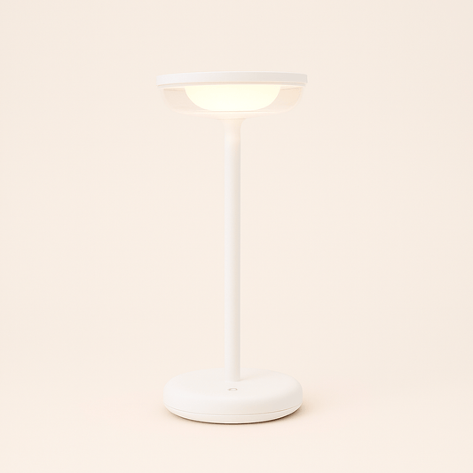 Solar Tafellamp Bobbie WIt | Touch Dimbaar - 8 branduren - USB laadoptie - extra warm wit - ZOLUNAZOLUNA