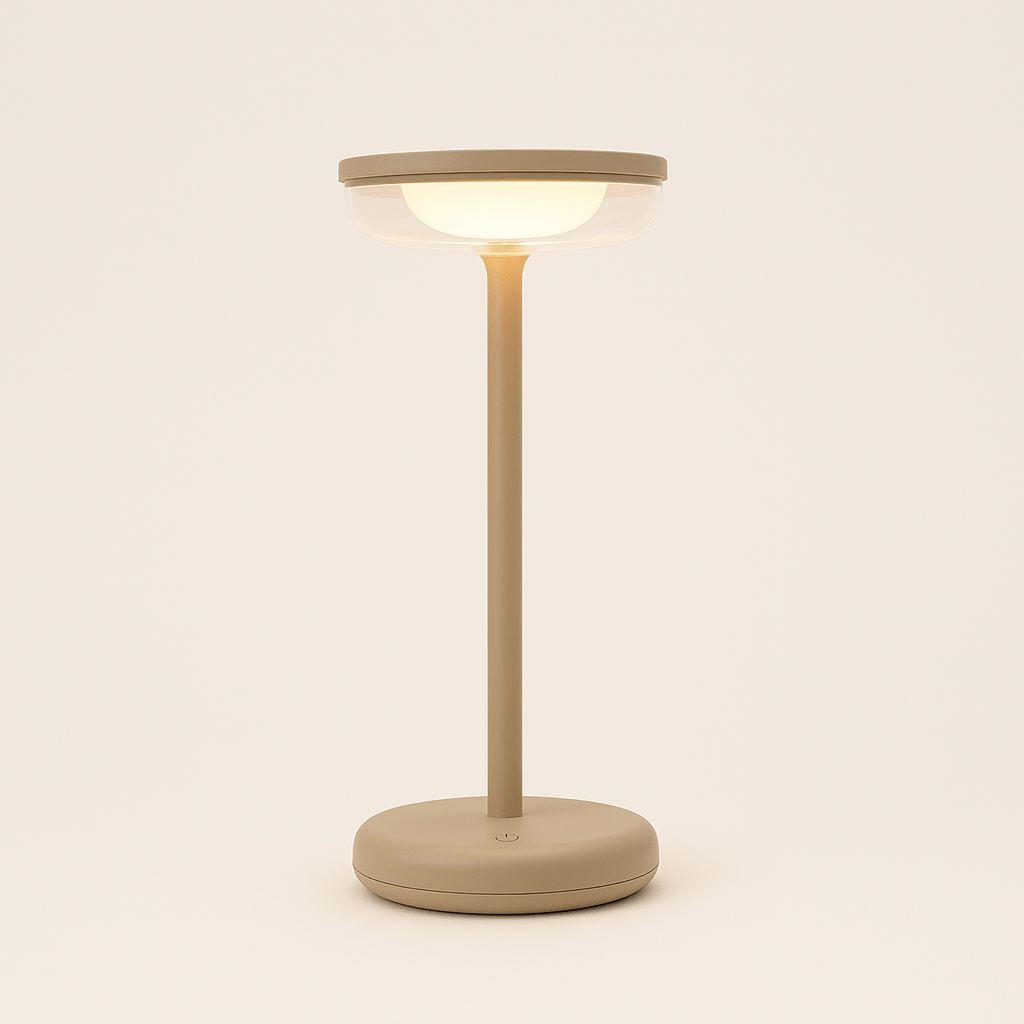 Solar Tafellamp Bobbie Zand | Touch Dimbaar - 8 branduren - USB laadoptie - extra warm wit - ZOLUNAZOLUNA