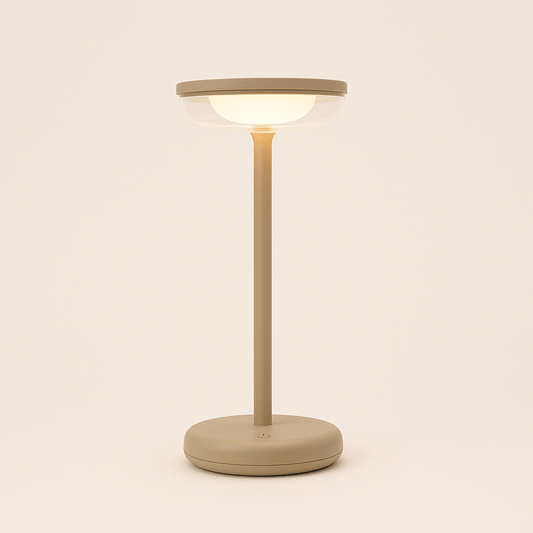 Solar Tafellamp Bobbie Zand | Touch Dimbaar - 8 branduren - USB laadoptie - extra warm wit - ZOLUNAZOLUNA