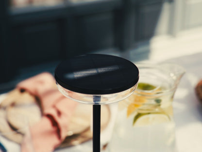 Solar Tafellamp Bobbie Zwart | Touch Dimbaar - 8 branduren - USB laadoptie - extra warm wit - ZOLUNAZOLUNA
